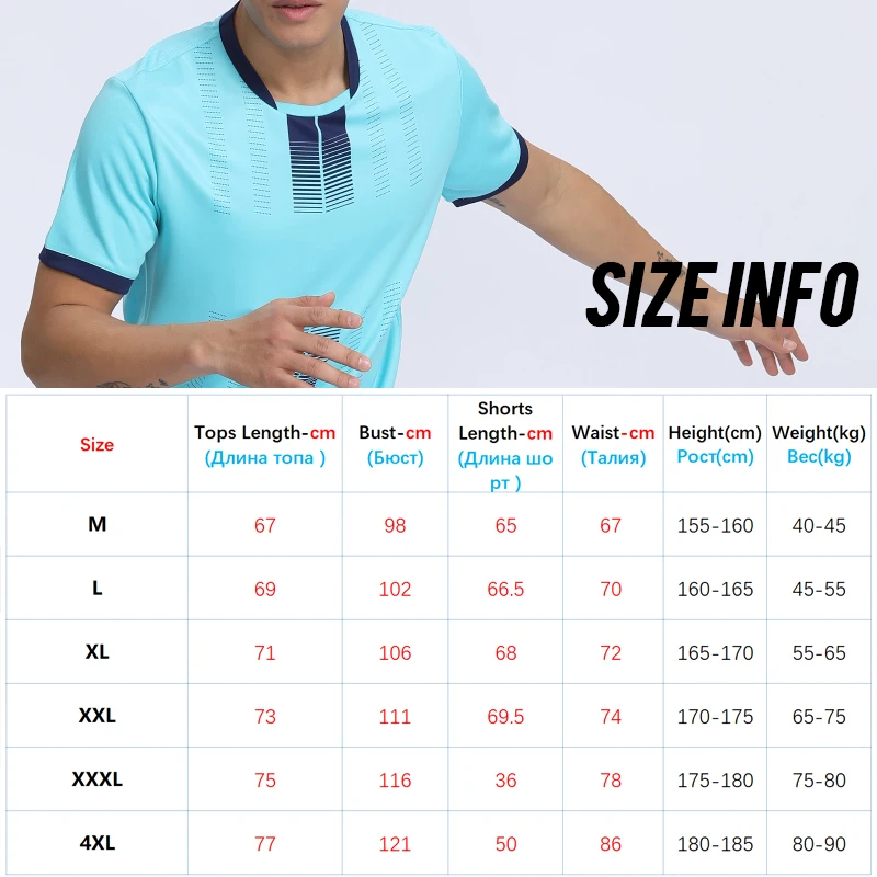 Men Customized Jersey Team Sport Sets Quick Dry Running Tennis Badminton Soccer Uniforms Suits Training Shirts And Shorts
Men Customized Jersey Team Sport Sets Quick Dry Running Tennis Badminton Soccer Uniforms Suits Training Shirts And Shorts