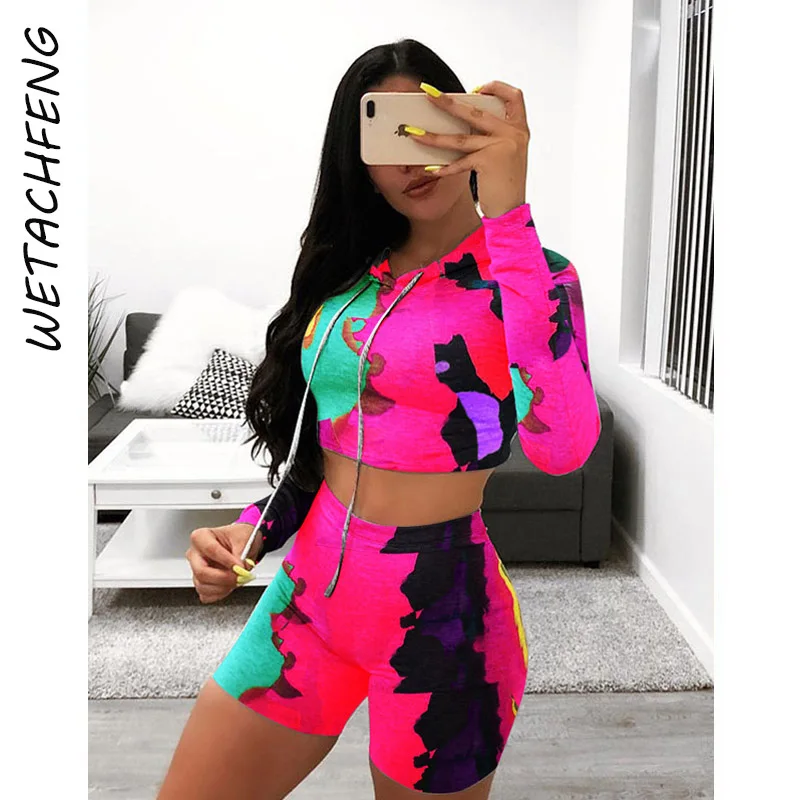 Tie Dye Camouflage Print Women's Tracksuit Biker Shorts And Hooded Tops Set Summer Long Sleeve Plus Size 2 Piece Club Outfits
Tie Dye Camouflage Print Women's Tracksuit Biker Shorts And Hooded Tops Set Summer Long Sleeve Plus Size 2 Piece Club Outfits