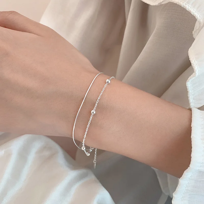 Prevent allergy 925 Sterling Silver Double layer Bracelet & Bangle For Women Fashion Christmas Party Jewelry sl324
Prevent allergy 925 Sterling Silver Double layer Bracelet & Bangle For Women Fashion Christmas Party Jewelry sl324