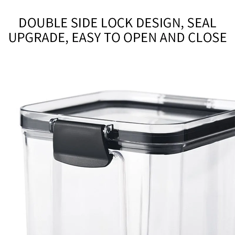 Square Transparent Storage Tank Food Storage Container Airtight Cans Kitchen Refrigerator Multigrain Storage Tank With Lids
Square Transparent Storage Tank Food Storage Container Airtight Cans Kitchen Refrigerator Multigrain Storage Tank With Lids