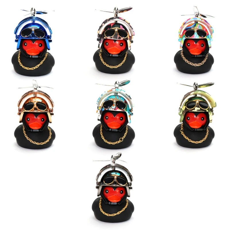 Rubber Duck Car Decorations Black Duck Car Dashboard Ornaments with Propeller Helmet
Rubber Duck Car Decorations Black Duck Car Dashboard Ornaments with Propeller Helmet