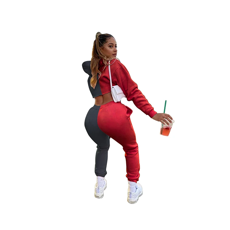 Women Color Patchwork Clothes Set Autumn Spring Casual 2 Piece Outfit Long Sleeve Cropped Hoodie+Jogger Pants Set Tracksuit
Women Color Patchwork Clothes Set Autumn Spring Casual 2 Piece Outfit Long Sleeve Cropped Hoodie+Jogger Pants Set Tracksuit