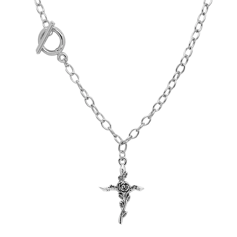2021 New Style Cross Rose Necklaces Jewelry Silver Color Bohemia Alloy Vintage Fancy Necklace For Women & Men
2021 New Style Cross Rose Necklaces Jewelry Silver Color Bohemia Alloy Vintage Fancy Necklace For Women & Men