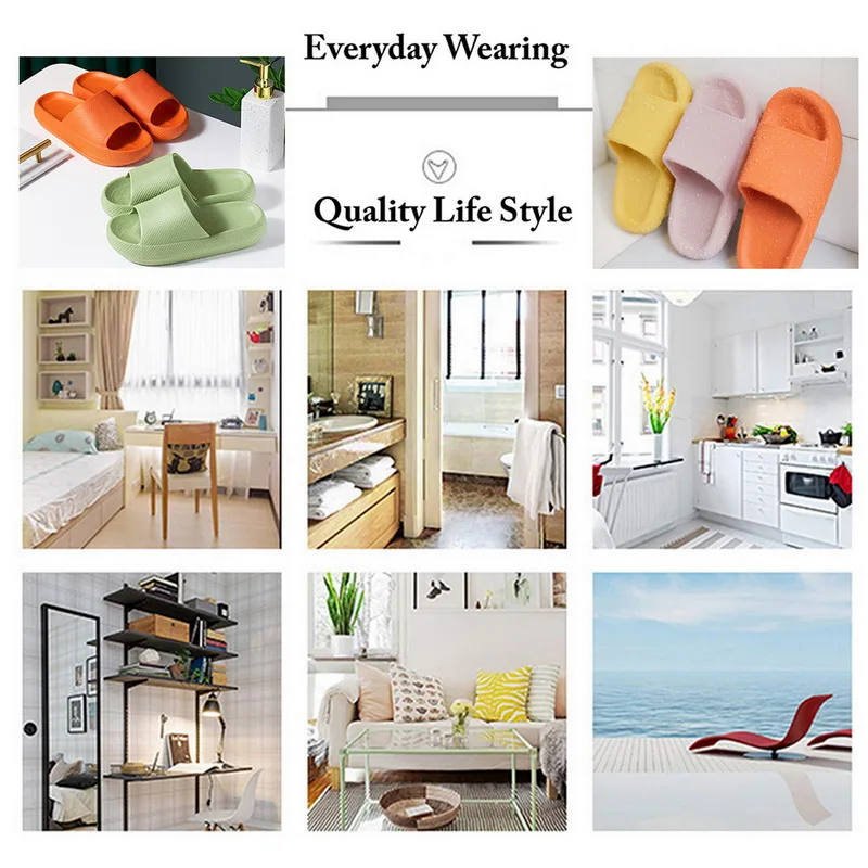 Quick-drying Thickened Non-slip Sandals Thick Sole House Slippers Bathroom Footwear Summer Beach Sandal Slipper
Quick-drying Thickened Non-slip Sandals Thick Sole House Slippers Bathroom Footwear Summer Beach Sandal Slipper