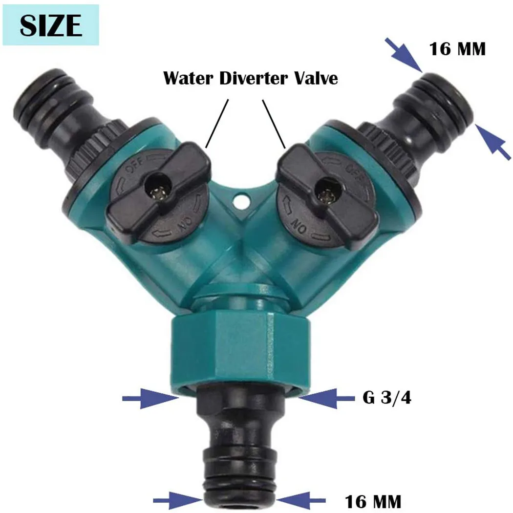 2 Way Garden Water Pipe Connectors Garden Hose Adapter Splitter Y Shape Water Diverter Irrigation System Tool
2 Way Garden Water Pipe Connectors Garden Hose Adapter Splitter Y Shape Water Diverter Irrigation System Tool
