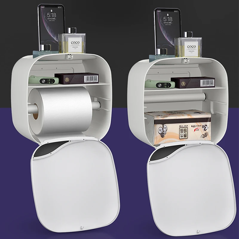Waterproof Toilet Paper Holder Plastic Towels Wall Mounted Bathroom Shelf Storage Box Portable Roll tissue holder toilet paper
Waterproof Toilet Paper Holder Plastic Towels Wall Mounted Bathroom Shelf Storage Box Portable Roll tissue holder toilet paper
