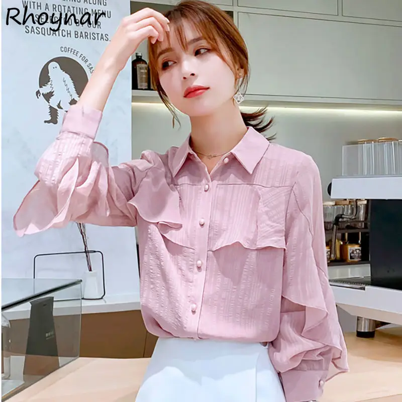 Рубашки женские осенние милые простые НОВЫЕ шикарные универсальные Ulzzang женские мягкие повседневные оборки с отложным воротником Элегантн...
Рубашки женские осенние милые простые НОВЫЕ шикарные универсальные Ulzzang женские мягкие повседневные оборки с отложным воротником Элегантн...