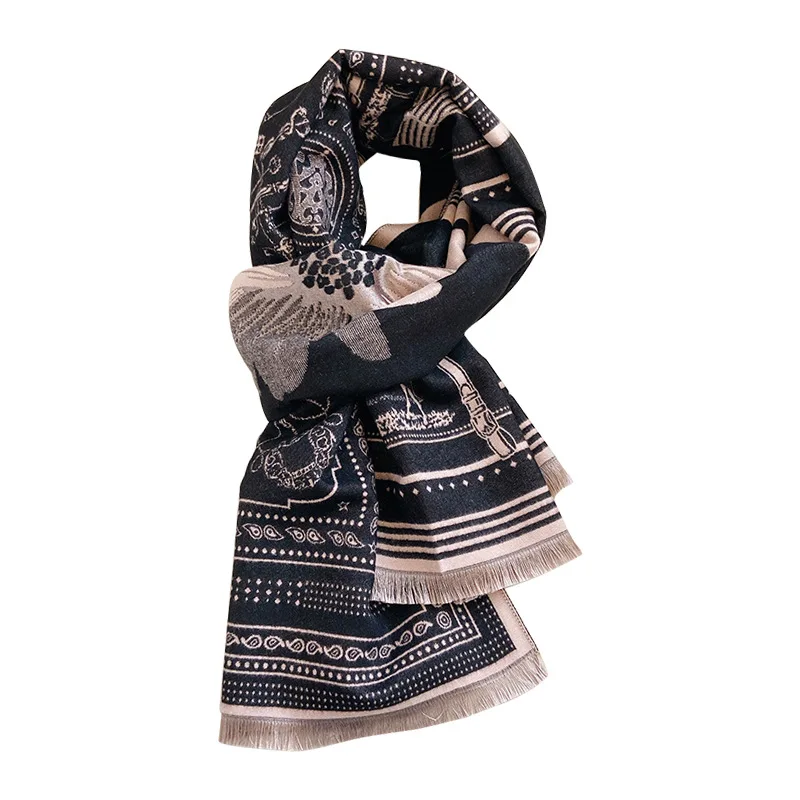 Bufanda - Luxury Cashmere Scarf for Women, Thick Warm Headgear, Design Pashmina, Wrap Horse Shawl, Winter 2021 Collection 
Bufanda - Luxury Cashmere Scarf for Women, Thick Warm Headgear, Design Pashmina, Wrap Horse Shawl, Winter 2021 Collection