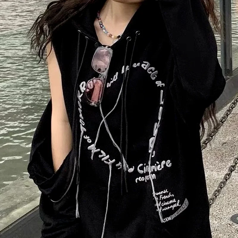Deeptown Gothic Printed Grey Zipper Hoodies Women Streetwear Punk Hollow Out Oversize Female Pullover Sweatshirt Mall Goth Tops
Deeptown Gothic Printed Grey Zipper Hoodies Women Streetwear Punk Hollow Out Oversize Female Pullover Sweatshirt Mall Goth Tops