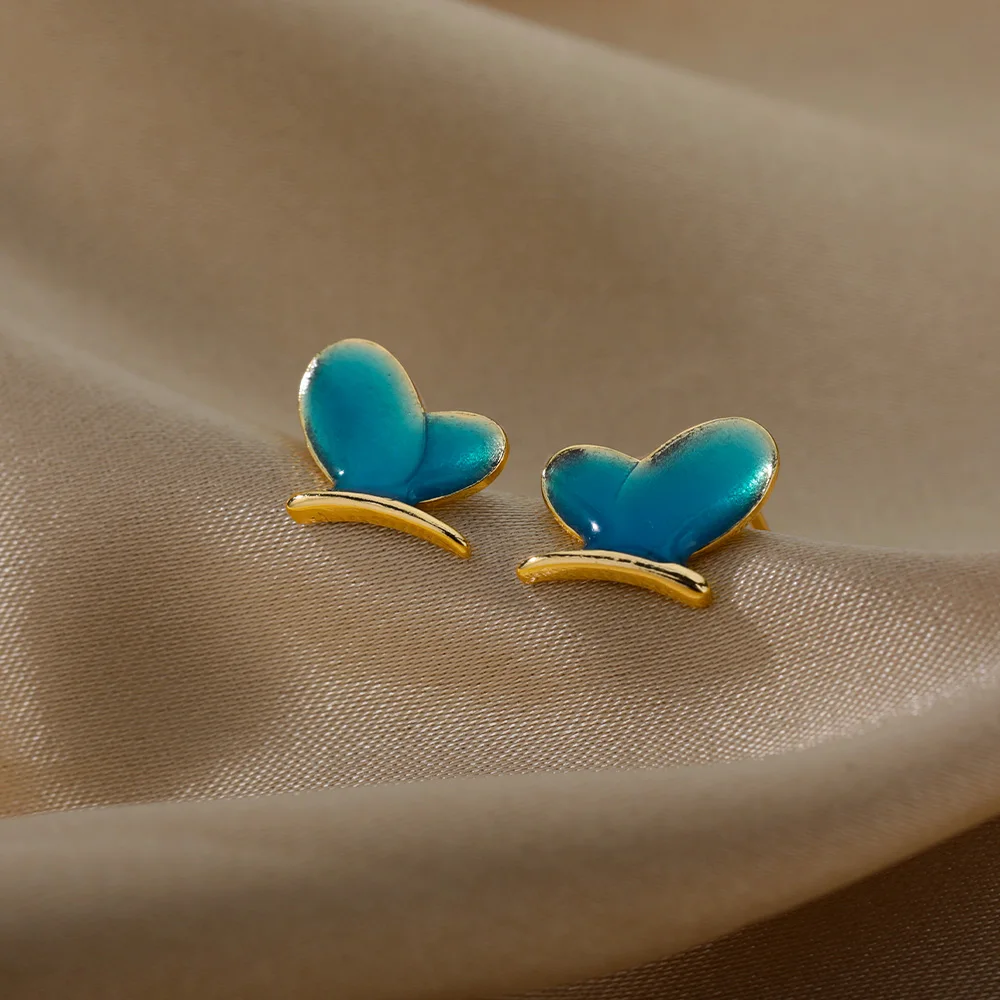Blue Butterfly Earrings For Women Stainless Steel Gold Silver Color Butterfly Earring Fashion Christmas Jewelry Best Gift 2021
Blue Butterfly Earrings For Women Stainless Steel Gold Silver Color Butterfly Earring Fashion Christmas Jewelry Best Gift 2021