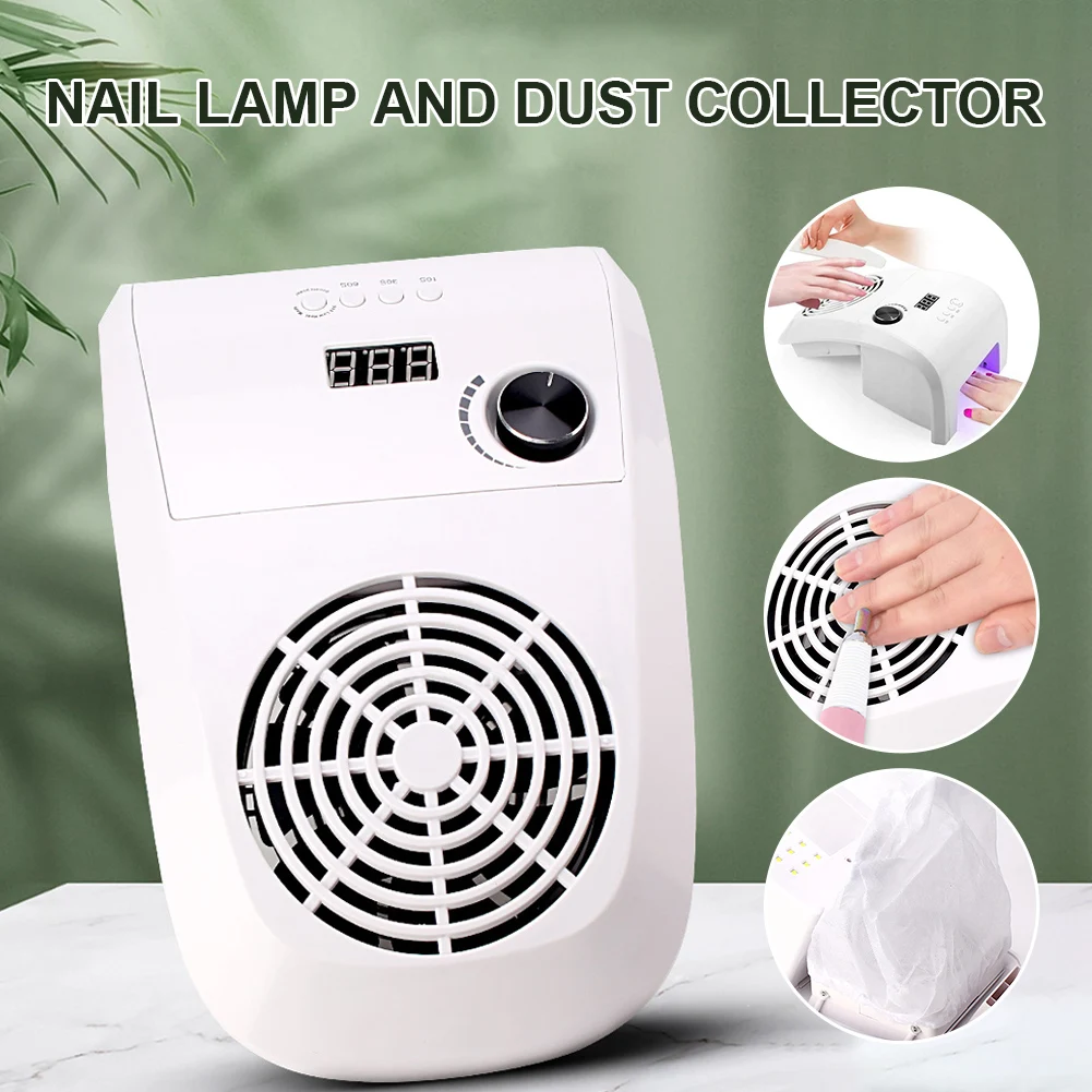 2-in-1 Nail Dust Collector Durable With Uv/led Lamp 4 Gears Timing Reusable Adjustable Nail Vacuum Dust Collector Manicure Tool
2-in-1 Nail Dust Collector Durable With Uv/led Lamp 4 Gears Timing Reusable Adjustable Nail Vacuum Dust Collector Manicure Tool