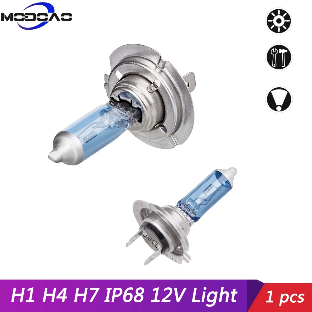 

H1 H4 H7 H8/H9/H11 9005 9006 55W Halogen Headlights Light Bubls For Car 6000K White Waterproof DC 12V High/Low Beam Auto Lamps