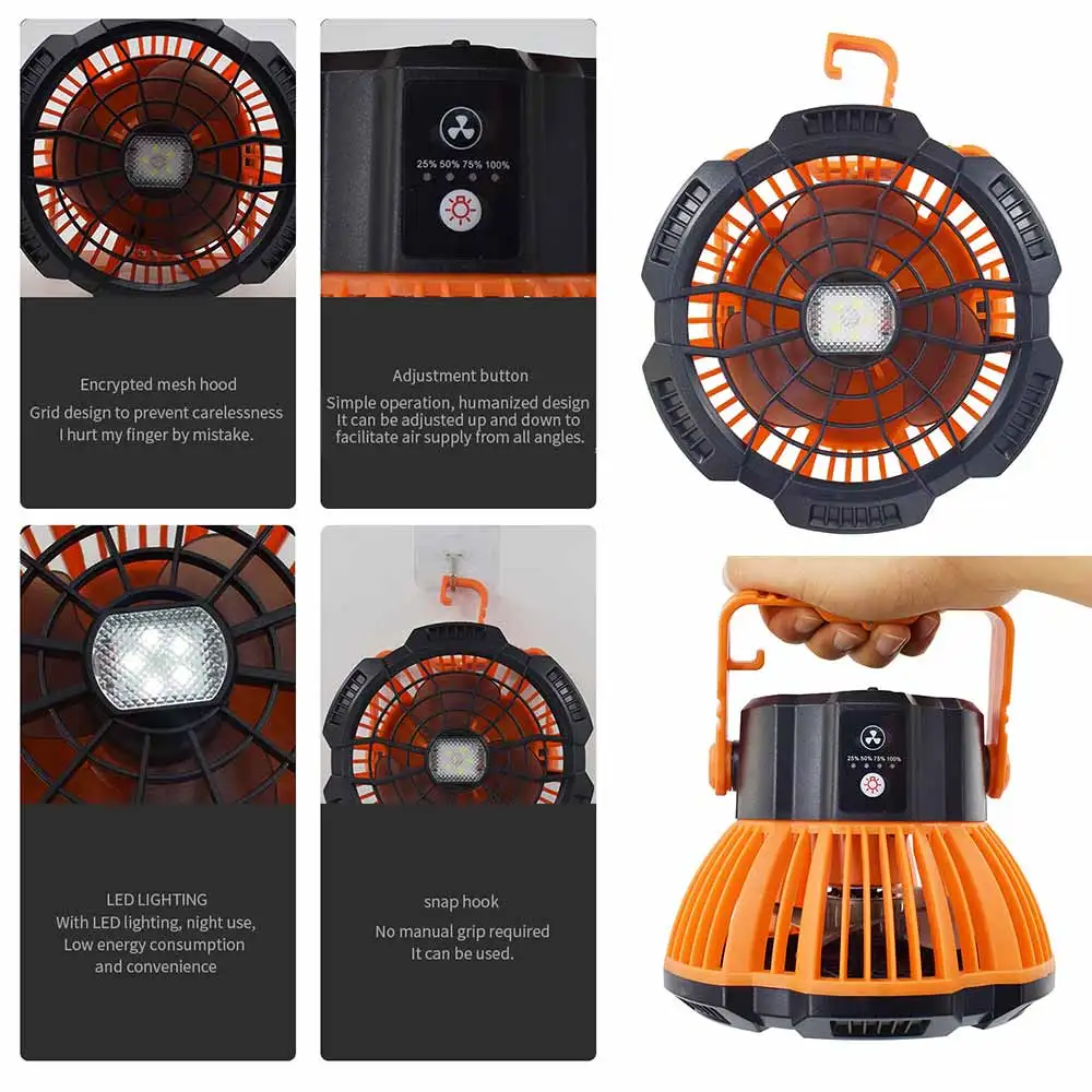 Portable Outdoor Camping Fan Light Remote Control Fan Light For Tents Rechargeable 5200mAh Battery Powered LED Camping Fan Light
Portable Outdoor Camping Fan Light Remote Control Fan Light For Tents Rechargeable 5200mAh Battery Powered LED Camping Fan Light
