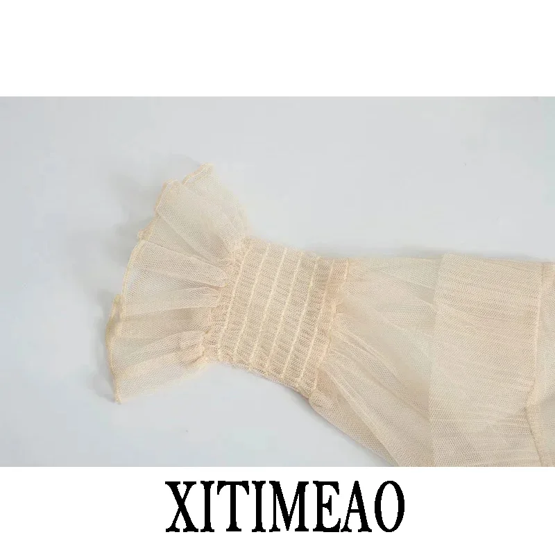 ZA New Elegant Petal Collar Loose Dress Women 2020 Long Sleeve Lace Voile Mesh Dresses Two Piece Mini Skirt With Sling
ZA New Elegant Petal Collar Loose Dress Women 2020 Long Sleeve Lace Voile Mesh Dresses Two Piece Mini Skirt With Sling