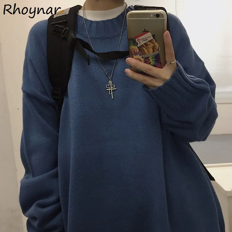 Pullovers Women O-neck Fashion Simple Cozy Streetwear Loose Long Sleeve Sweaters Vintage Solid Ulzzang Female Knitwear All-match
Pullovers Women O-neck Fashion Simple Cozy Streetwear Loose Long Sleeve Sweaters Vintage Solid Ulzzang Female Knitwear All-match
