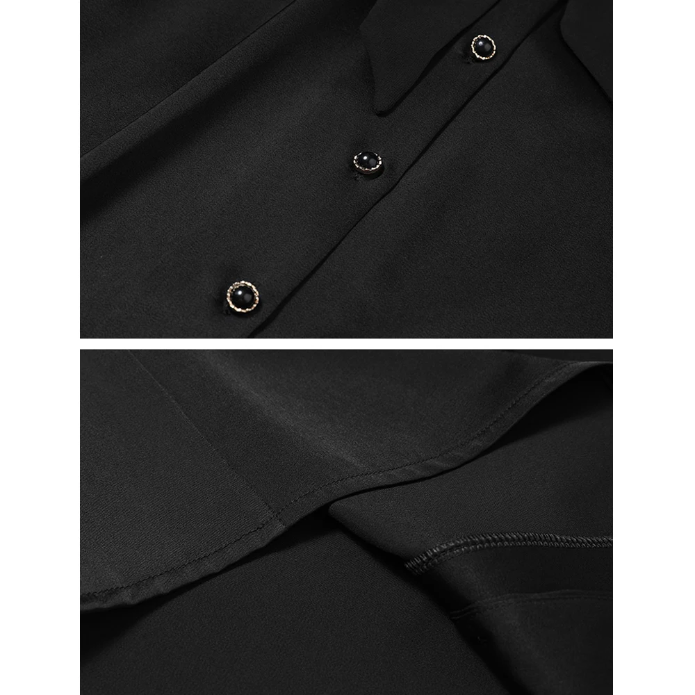 Solid Color Women's Shirts And Blouses Simple Versatile Office Street Casual Tops See Through Chiffon Sleeve Stitching Satin
Solid Color Women's Shirts And Blouses Simple Versatile Office Street Casual Tops See Through Chiffon Sleeve Stitching Satin