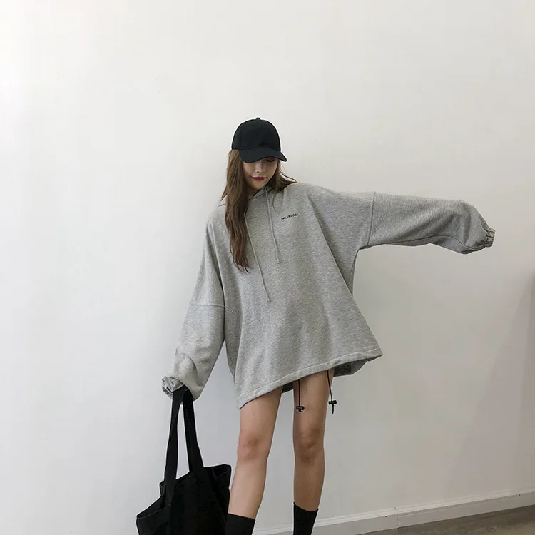 Cotton Women Autumn Oversize Hoodies Sweatshirt 2019 Loose Hooded Pullover Outwear Harajuku Hoodie Winter Casual Long Clothes
Cotton Women Autumn Oversize Hoodies Sweatshirt 2019 Loose Hooded Pullover Outwear Harajuku Hoodie Winter Casual Long Clothes