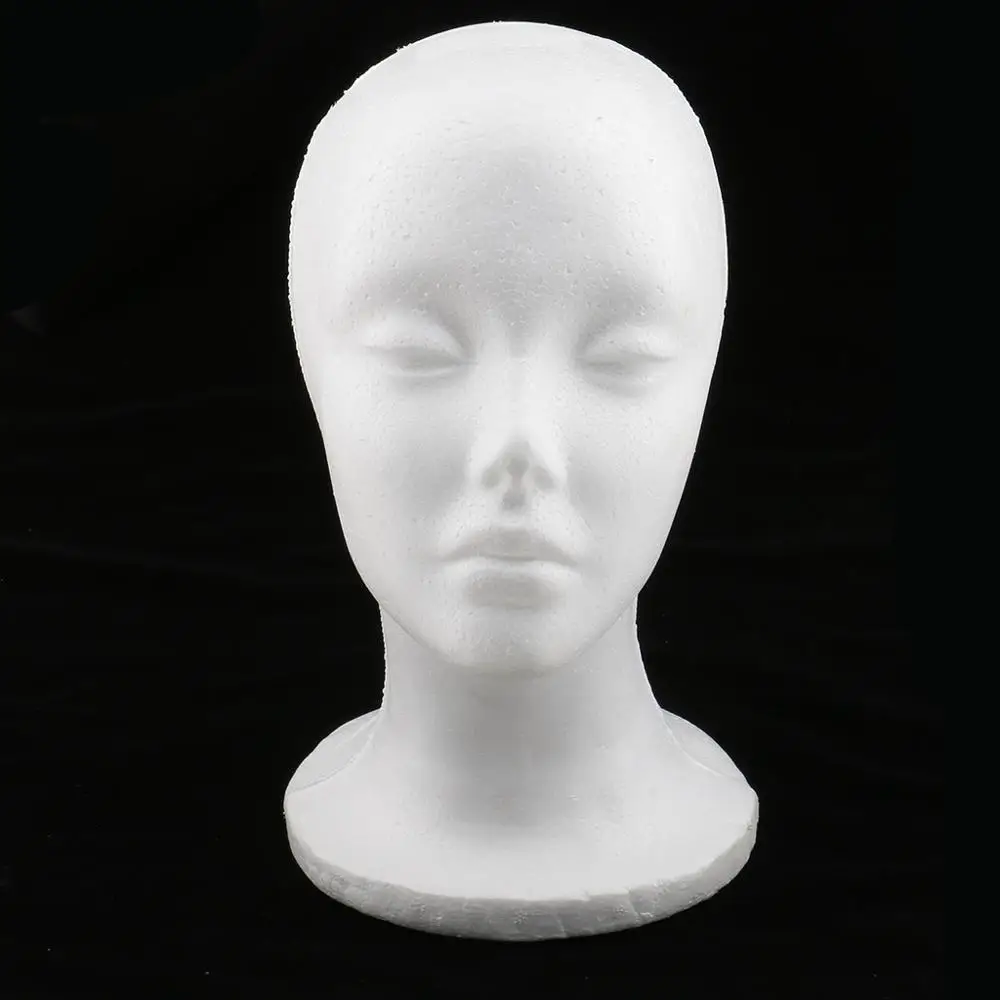 Женский мужской манекен головы белый пенополистирол модель Стенд парик волос