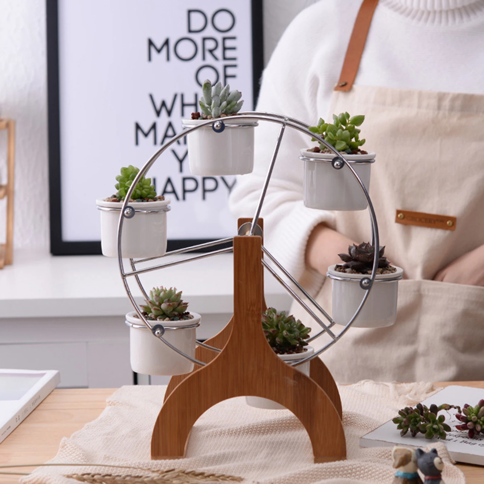 Succulents Plant Pot Set Handmade Ceramic Vase Home Decoration Ornaments Modern Nordic Ferris Wheel Style Potted 
Succulents Plant Pot Set Handmade Ceramic Vase Home Decoration Ornaments Modern Nordic Ferris Wheel Style Potted