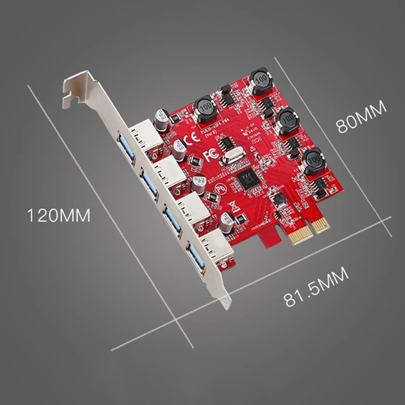 Pci-E to USB 3.0 Expansion Card Independent Power Supply Pcie to 4-Port USB Adapter Card High-Speed Desktop Pcie Card
Pci-E to USB 3.0 Expansion Card Independent Power Supply Pcie to 4-Port USB Adapter Card High-Speed Desktop Pcie Card
