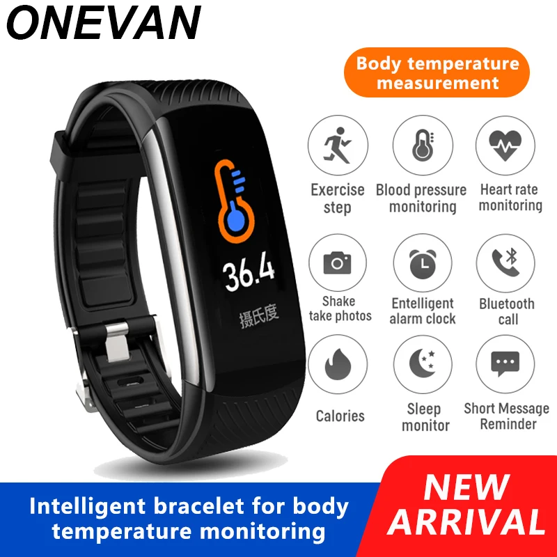 New Body Temperature Smart Bracelet Watch Waterproof Heart Rate Monitor Smartband Wristband Fitness Health Tracker for xiaomi
New Body Temperature Smart Bracelet Watch Waterproof Heart Rate Monitor Smartband Wristband Fitness Health Tracker for xiaomi
