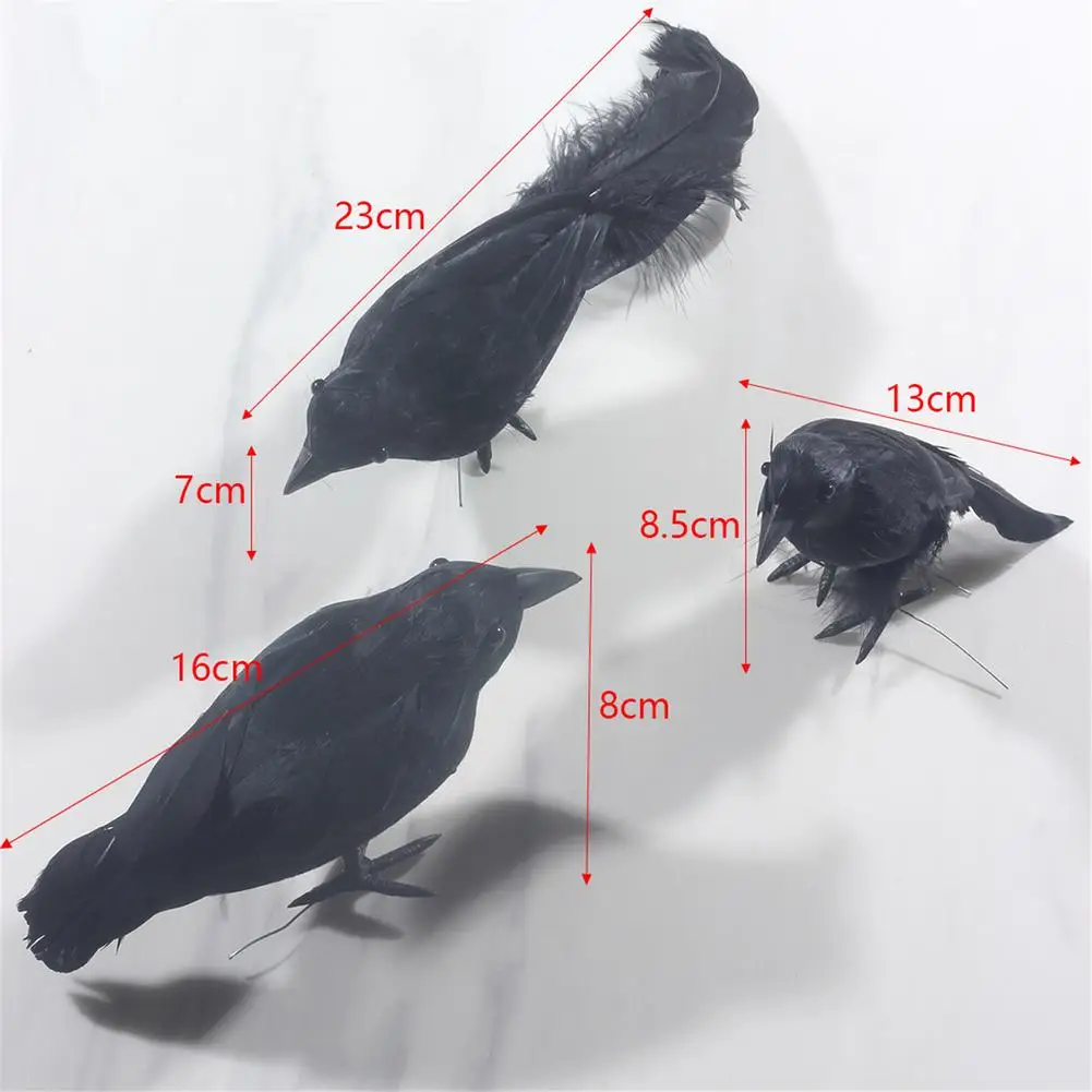 Plastic Feathered Raven Halloween Flying Bird Prop Outdoor Decoration Crow Decoration Crow Decoys Accessories 
Plastic Feathered Raven Halloween Flying Bird Prop Outdoor Decoration Crow Decoration Crow Decoys Accessories