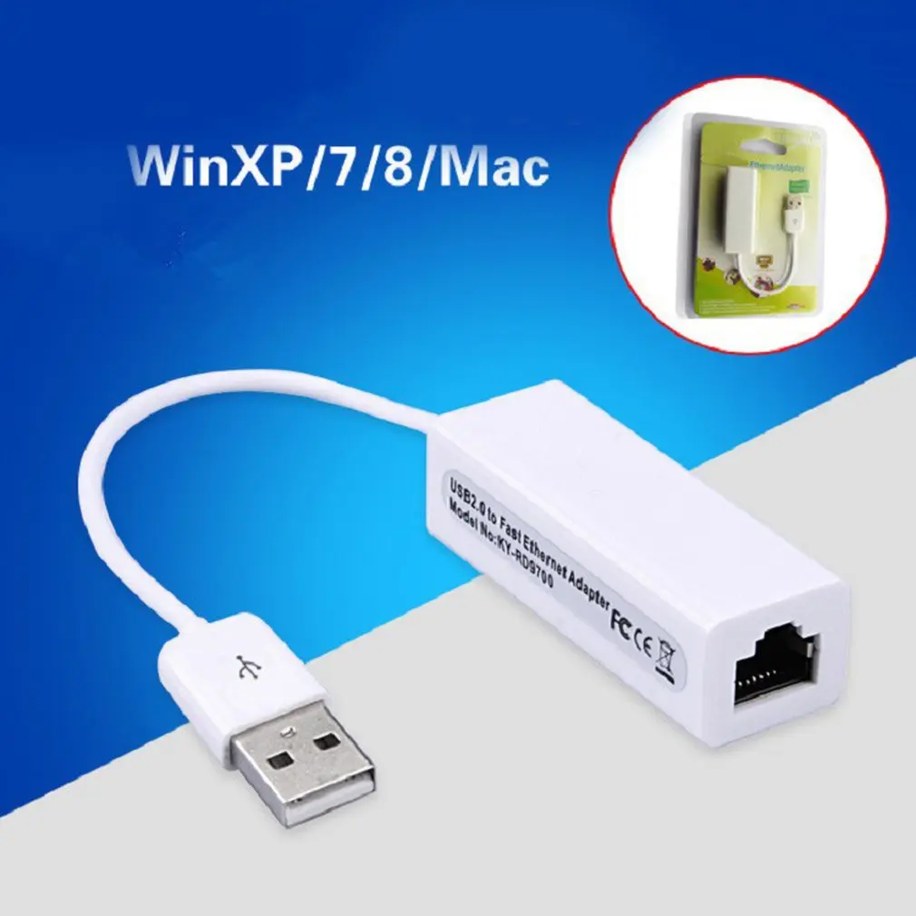 USB 2.0 Ethernet Adapter 10/100Mbps USB To RJ45 Lan Network Card USB Network Card Network Converters for Win98/ME/2000/XP/VISTA
USB 2.0 Ethernet Adapter 10/100Mbps USB To RJ45 Lan Network Card USB Network Card Network Converters for Win98/ME/2000/XP/VISTA