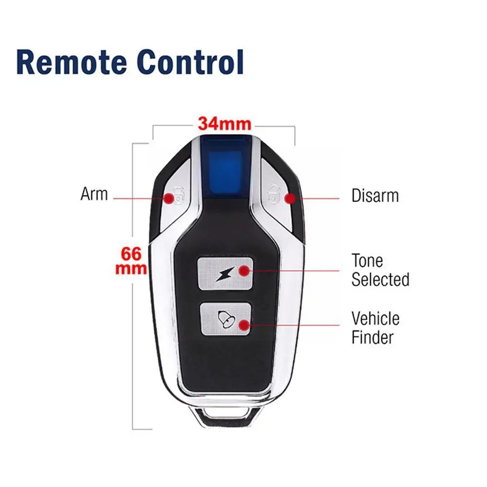 Wireless Remote Control Bicycle Motorcycle Anti-theft Vibration Ip55 Anti-lost Device Alarm Waterproof 113db C1T3
Wireless Remote Control Bicycle Motorcycle Anti-theft Vibration Ip55 Anti-lost Device Alarm Waterproof 113db C1T3