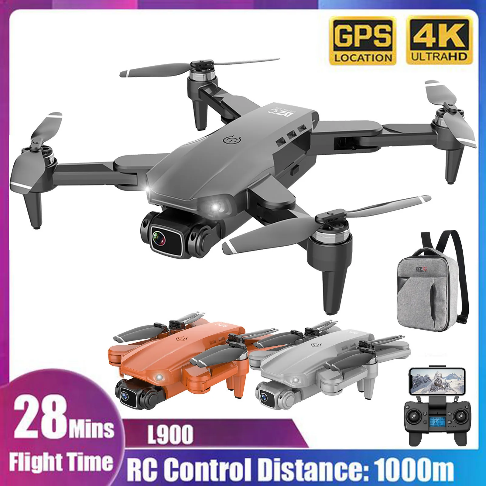 2020 New L900 GPS Drone 4K With Camera Anti-Shake Foldable Helicopter RC Quadcopter Dron Brushless Motor Professional drones Toy
2020 New L900 GPS Drone 4K With Camera Anti-Shake Foldable Helicopter RC Quadcopter Dron Brushless Motor Professional drones Toy