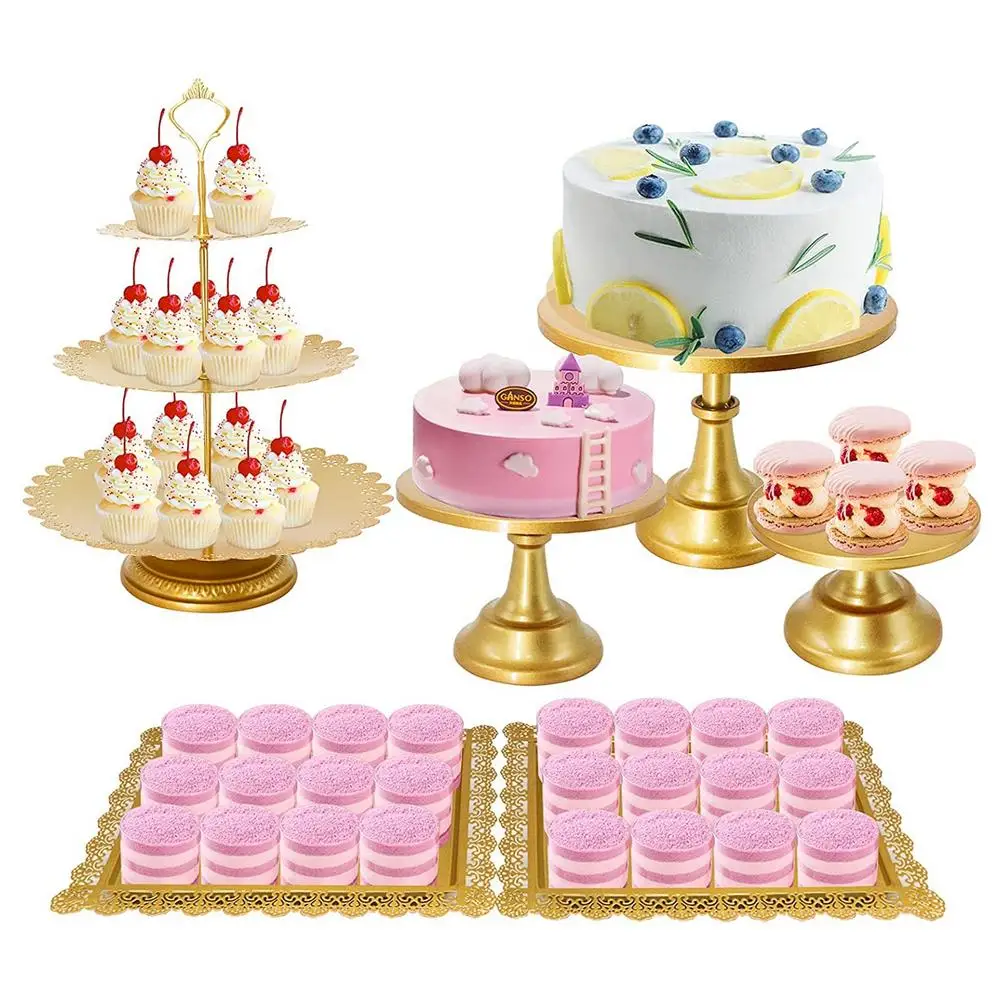 6pcs European 3 Layer Cake Stand Birthday Wedding Party Dessert Table Candy Fruit Plate Cake Self-help Display Trays Home Decor
6pcs European 3 Layer Cake Stand Birthday Wedding Party Dessert Table Candy Fruit Plate Cake Self-help Display Trays Home Decor