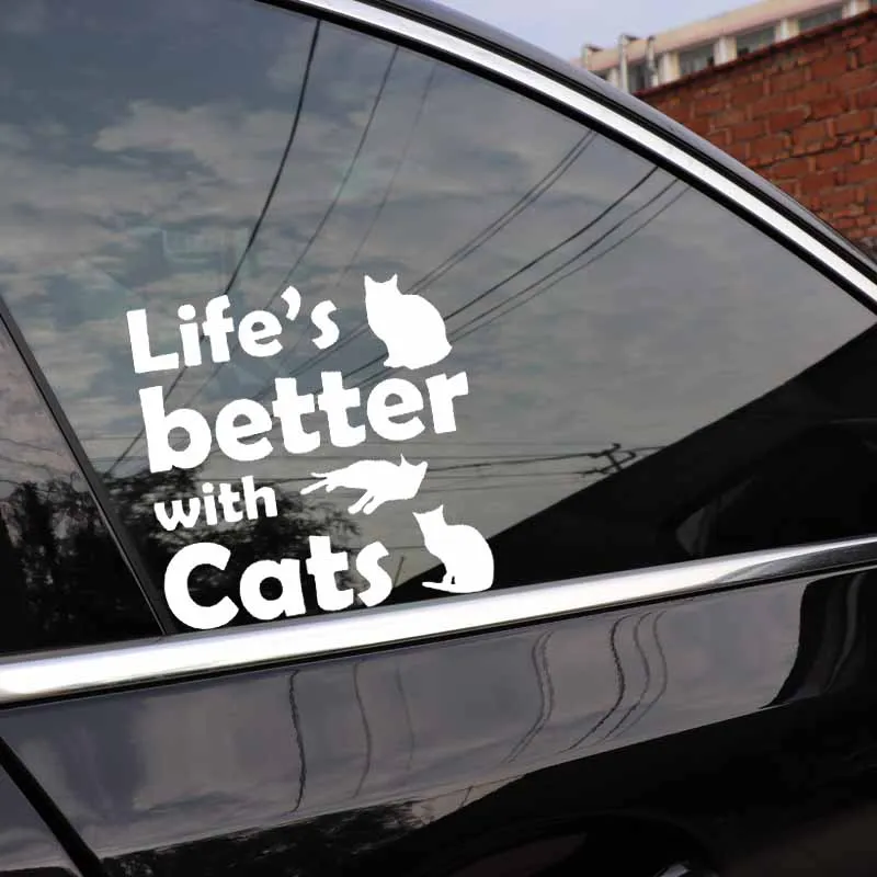 YJZT 15.1X15CM Life's Better With Cats Funny Car Window Decal Vinyl Car Sticker Kitten Pets Black/Silver C24-1694
YJZT 15.1X15CM Life's Better With Cats Funny Car Window Decal Vinyl Car Sticker Kitten Pets Black/Silver C24-1694