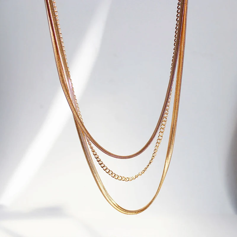Gothic Gold Thin Chain Multilayers Chokers Necklace For Women Gold Metal Punk Collar Statement Fashion Clavicle Necklace Jewelry
Gothic Gold Thin Chain Multilayers Chokers Necklace For Women Gold Metal Punk Collar Statement Fashion Clavicle Necklace Jewelry