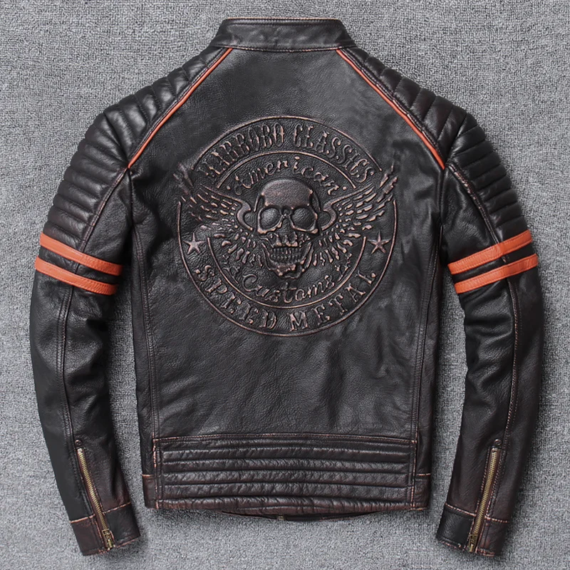 Free shipping.Wholesales.Street Hot motor biker genuine leather jacket.skull printing cowhide coat.vintage slim jackets
Free shipping.Wholesales.Street Hot motor biker genuine leather jacket.skull printing cowhide coat.vintage slim jackets