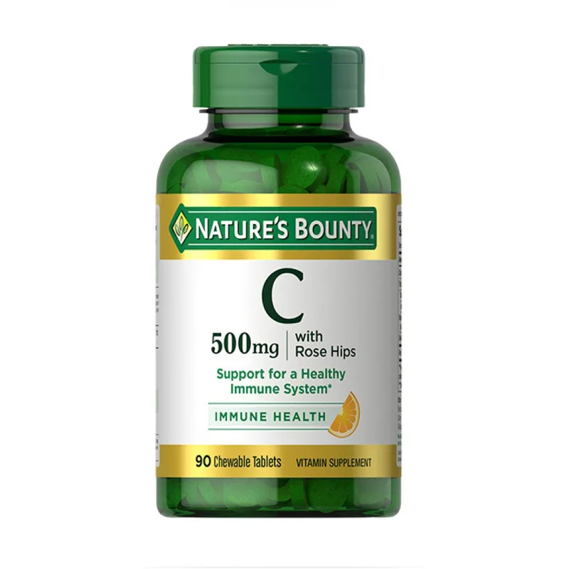 

NATURE'S BOUNTY Natural Vitamin C Chewable Tablets 90 Capsules/Bottle Free Shipping