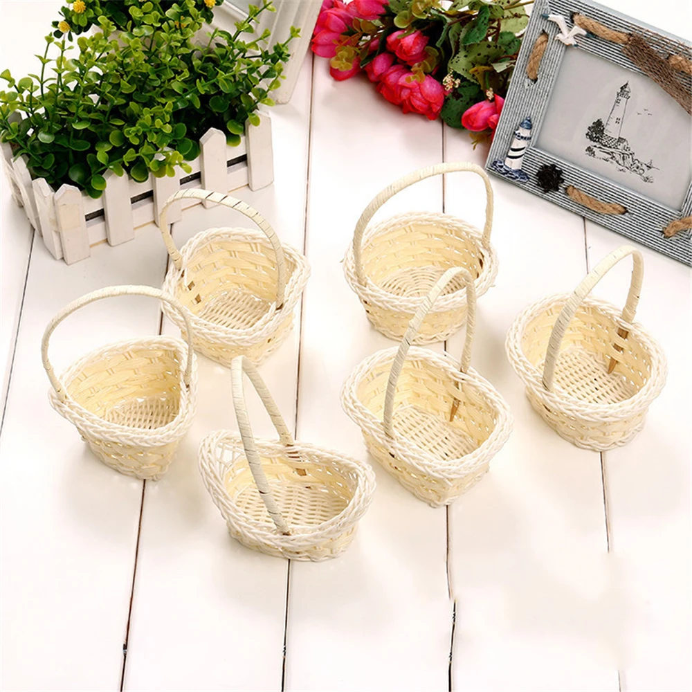 Hand-woven Storage Baskets Mini Plastic Weaving Storage Baskets Fabric Flower Basket Fruit Rattan Cosmetics Tea Picnic Organizer
Hand-woven Storage Baskets Mini Plastic Weaving Storage Baskets Fabric Flower Basket Fruit Rattan Cosmetics Tea Picnic Organizer
