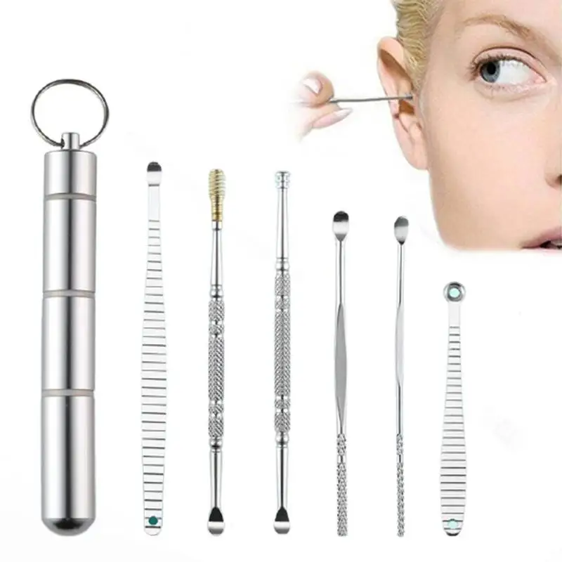 6-piece Steel Ear Pick Set Rotary Ear Pick Set With Printable Logo 6-piece Aluminum Bottle Set Ear Pick
6-piece Steel Ear Pick Set Rotary Ear Pick Set With Printable Logo 6-piece Aluminum Bottle Set Ear Pick