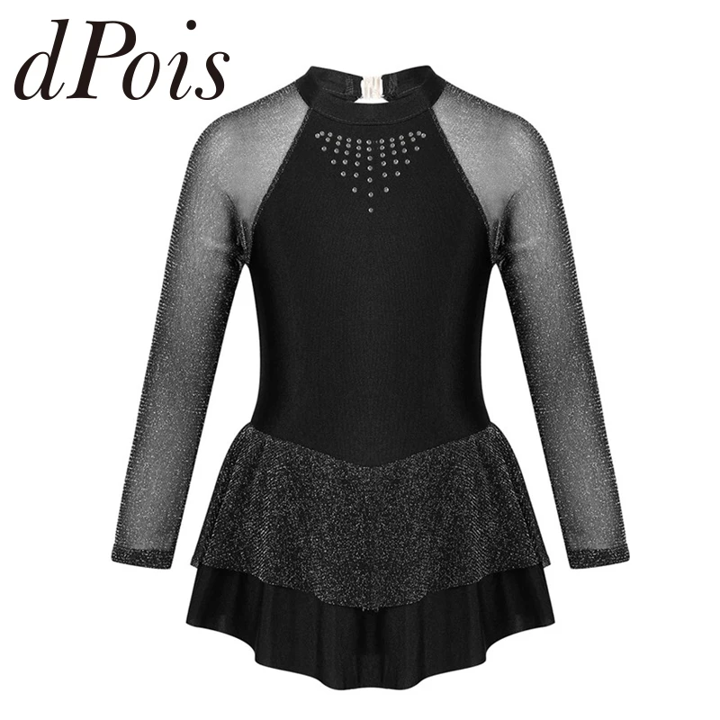 Kids Girls Mock Neck Rhinestone Keyhole Back Tulle Figure Shiny See Through Long Sleeves Ice Skating Ballet Dance Leotard Dress
Kids Girls Mock Neck Rhinestone Keyhole Back Tulle Figure Shiny See Through Long Sleeves Ice Skating Ballet Dance Leotard Dress