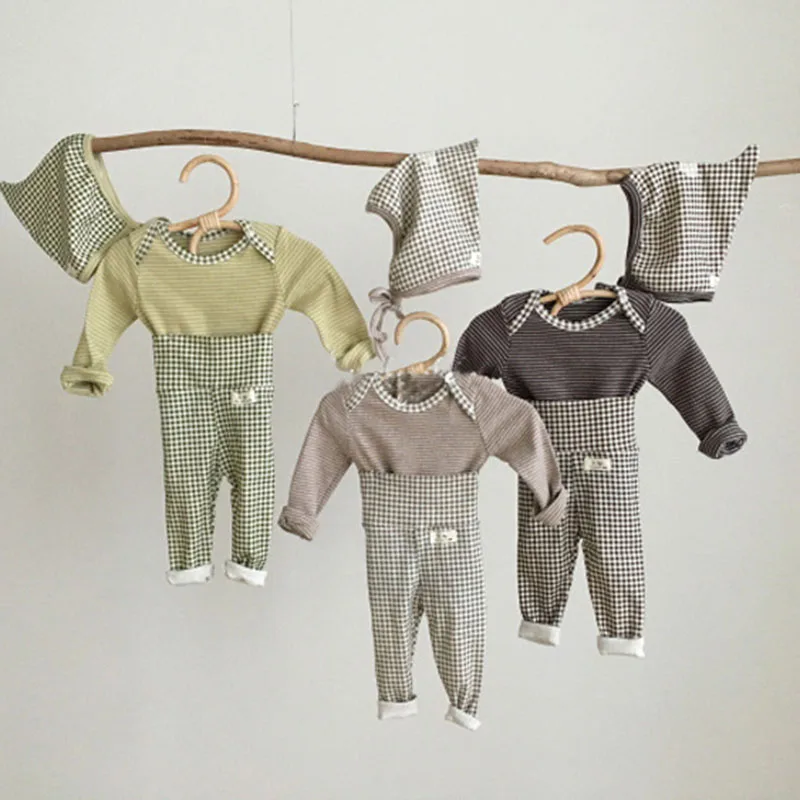 Spring Autumn Infant Baby Boys Girls Clothes Set Long Sleeve Stripe Rompers+Hat Kids Clothing Sets Baby Boy Girl Suit
Spring Autumn Infant Baby Boys Girls Clothes Set Long Sleeve Stripe Rompers+Hat Kids Clothing Sets Baby Boy Girl Suit