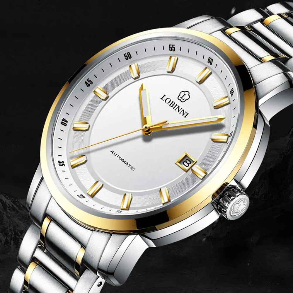 Lobinni Luxury Men Mechanical Watch Automatic Movement Male Wristwatch Date waterproof Luminous Stainless Steel Luxury Brand
Lobinni Luxury Men Mechanical Watch Automatic Movement Male Wristwatch Date waterproof Luminous Stainless Steel Luxury Brand