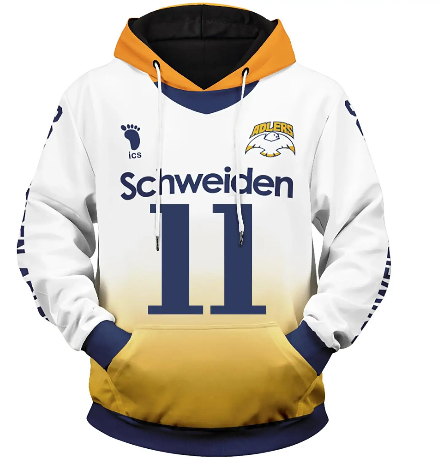 Haikyuu! Толстовка для косплея MSBY Black Jackal Hinata Shoyo No.11 No.12 No.13 No.15 No.20 No.21 Модный пуловер с капюшоном
Haikyuu! Толстовка для косплея MSBY Black Jackal Hinata Shoyo No.11 No.12 No.13 No.15 No.20 No.21 Модный пуловер с капюшоном