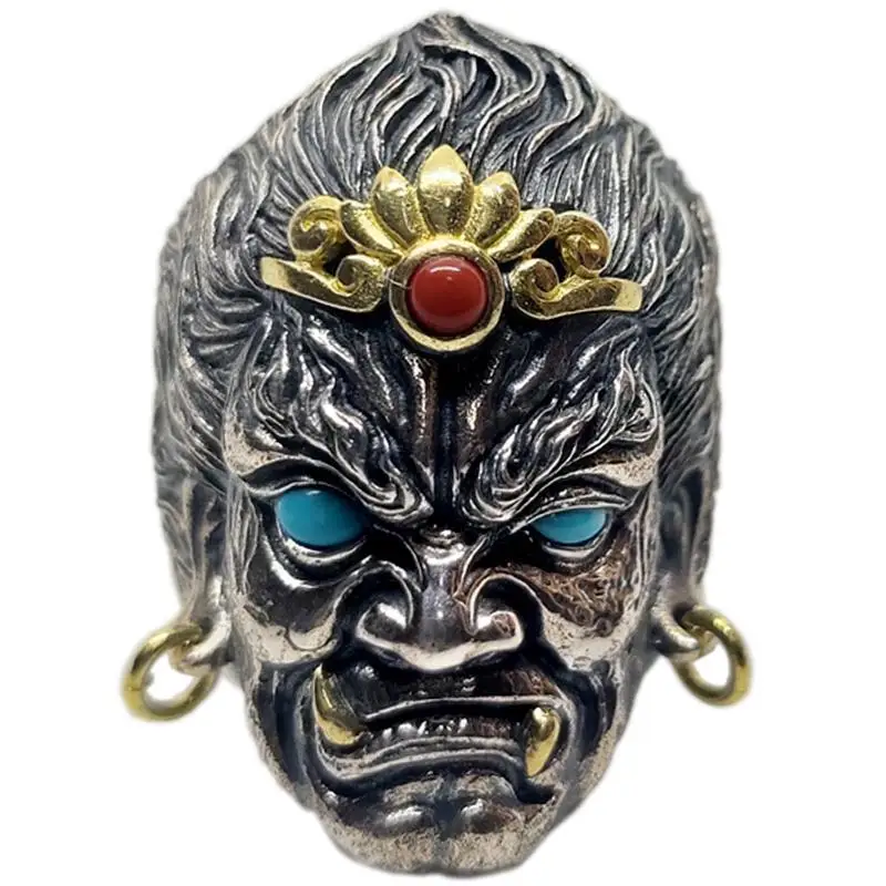 Charming S925 silver immovable King ring immovable anti evil ring national Handmade Silver Ring
Charming S925 silver immovable King ring immovable anti evil ring national Handmade Silver Ring