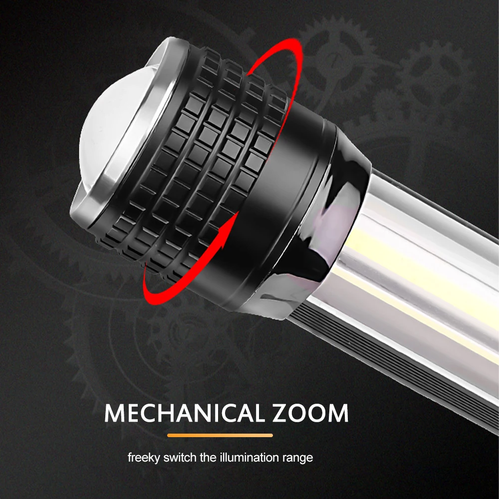USB 1800lm Flashlight with Magnet Cob+XHP70 ZOOM Handy LED Flashlight Rechargeable Torch Flash Light Pocket LED Zoom Lamp
USB 1800lm Flashlight with Magnet Cob+XHP70 ZOOM Handy LED Flashlight Rechargeable Torch Flash Light Pocket LED Zoom Lamp