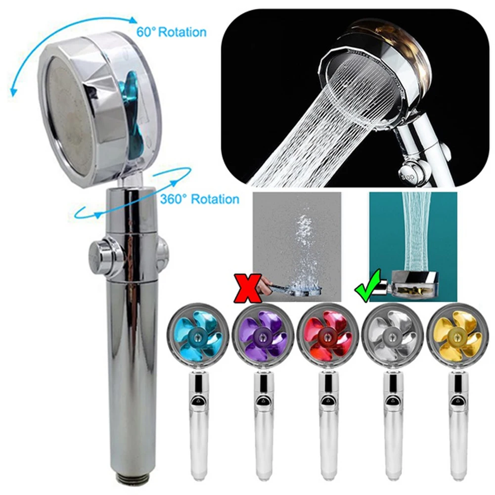 New Shower Head Water Saving Flow 360 Degrees Rotating With Small Fan ABS Rain High Pressure spray Nozzle Bathroom Accessories
New Shower Head Water Saving Flow 360 Degrees Rotating With Small Fan ABS Rain High Pressure spray Nozzle Bathroom Accessories