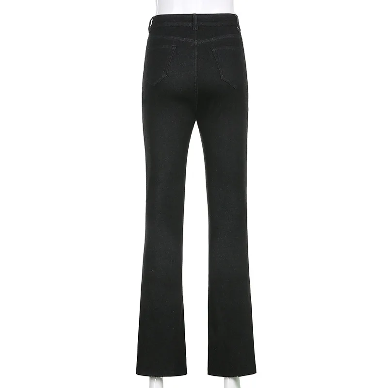 2021 New Arrival Summer Style Female Fashion Sexy Summer Loose Black Solid High Waist Night Club Denim Stright Pants
2021 New Arrival Summer Style Female Fashion Sexy Summer Loose Black Solid High Waist Night Club Denim Stright Pants