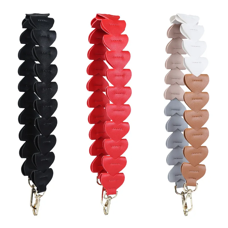 80cm Black Red Fashion Heart Shaped Bag Strap Wide Messenger Woman Personality For Crossbody And Shoulder HandBags Chain 
80cm Black Red Fashion Heart Shaped Bag Strap Wide Messenger Woman Personality For Crossbody And Shoulder HandBags Chain