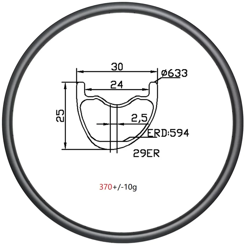 Обод карбоновый для xc mtb 29er, 370 г, 24/28/32 отверстия, 38/23 мм, матовый глянцевый 
Обод карбоновый для xc mtb 29er, 370 г, 24/28/32 отверстия, 38/23 мм, матовый глянцевый