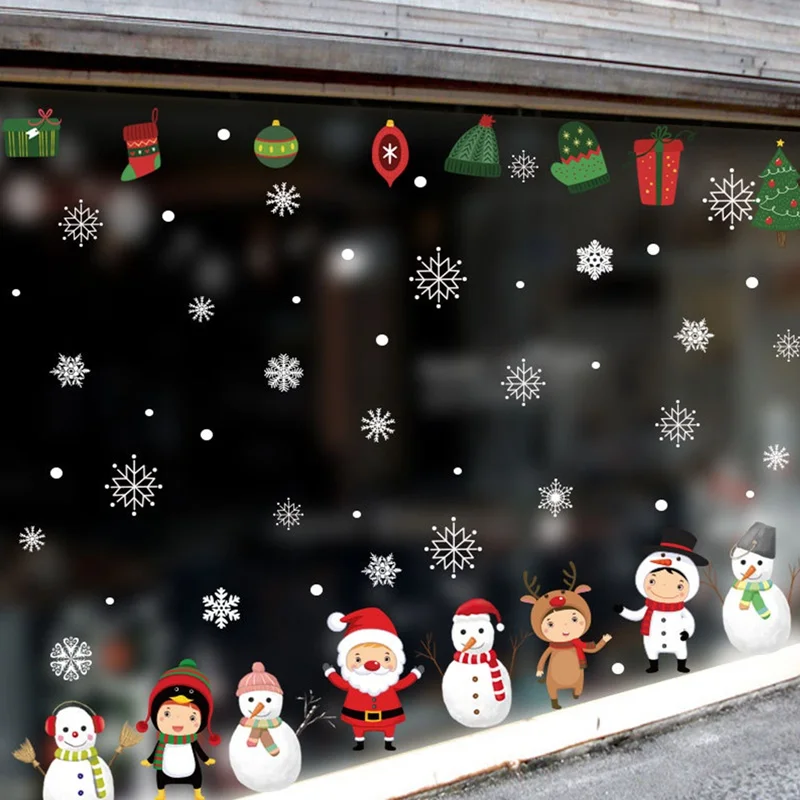 Christmas Stickers For Window Showcase Pvc New Year Snowman Xmas Tree Decal For Home Decor Adhesive Glass Mural
Christmas Stickers For Window Showcase Pvc New Year Snowman Xmas Tree Decal For Home Decor Adhesive Glass Mural