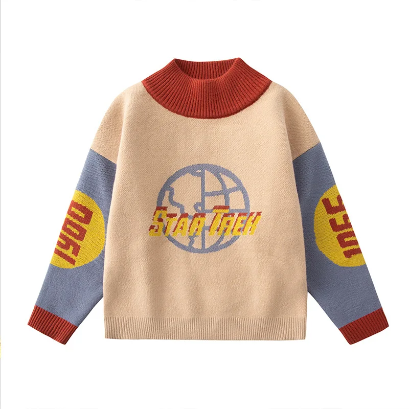 Autumn Winter Knitted Sweater For Boys Children Letter Print Soft Cotton Pullovers Kids Warm Knitting Tops Casual Knitwear
Autumn Winter Knitted Sweater For Boys Children Letter Print Soft Cotton Pullovers Kids Warm Knitting Tops Casual Knitwear