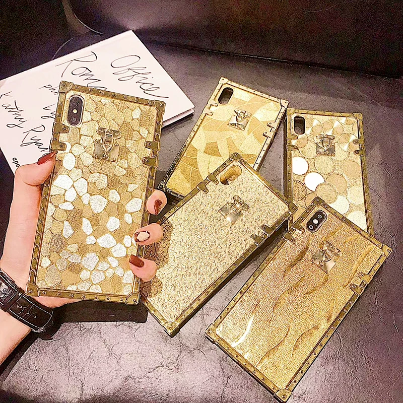 Glitter Hot 3D Luxury Square Gold Phone Case For iPhone 12Pro MAX XS MAX XR 6 7 8 Plus for Samsung NOTE 10 S10 Golden Soft Cover
Glitter Hot 3D Luxury Square Gold Phone Case For iPhone 12Pro MAX XS MAX XR 6 7 8 Plus for Samsung NOTE 10 S10 Golden Soft Cover