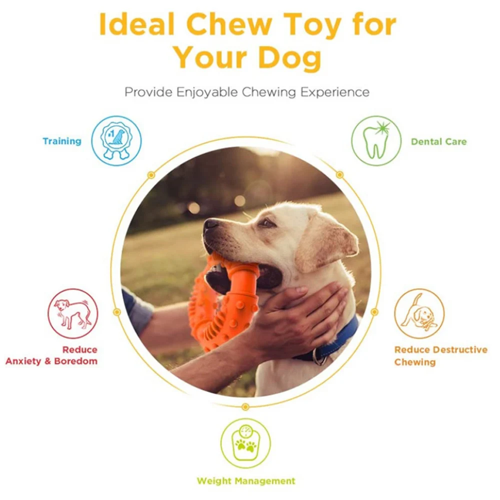 Pet Dogs Toys Toy Funny Interactive Elasticity Ball Dog Chew Toy For Dog Tooth Clean Ball Food Extra-tough Rubber ring Pet Toys
Pet Dogs Toys Toy Funny Interactive Elasticity Ball Dog Chew Toy For Dog Tooth Clean Ball Food Extra-tough Rubber ring Pet Toys